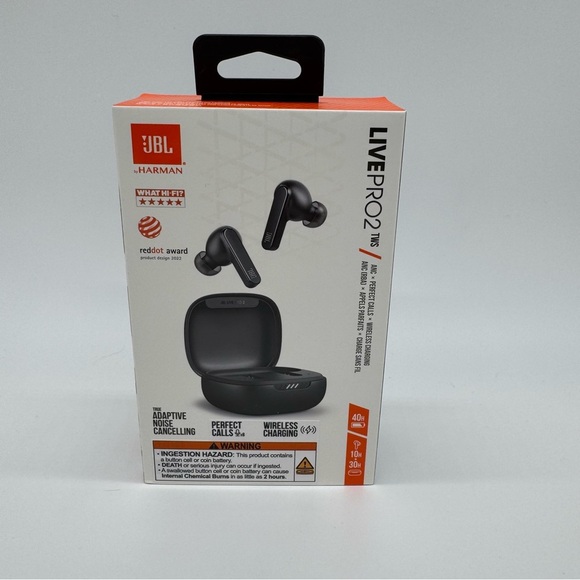 JBL Black LIVEPRO TWS Wireless Headphones with Sleek Design - Picture 1 of 4